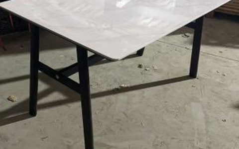 胜芳家具-定制大理石岩板餐桌货源-餐桌桌椅组合套装批发