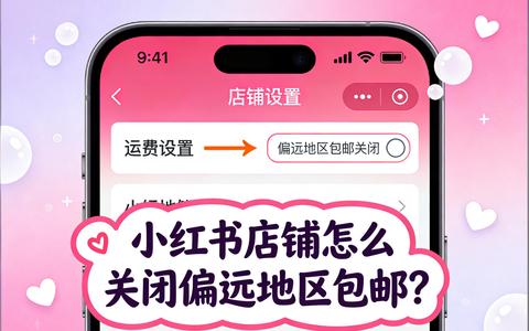小红书店铺怎么关闭偏远地区包邮？