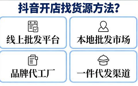 抖音开店如何找货源？有哪些方法？