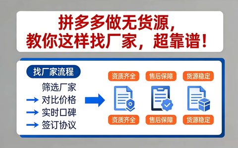 拼多多做无货源，教你这样找厂家，超靠谱！