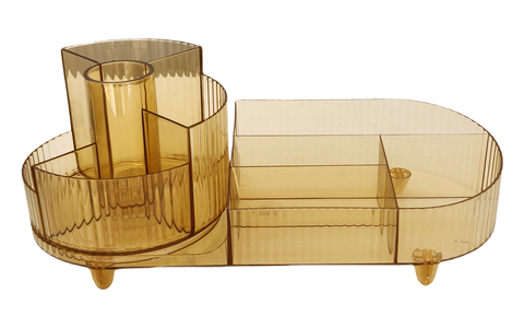 旋转多功能化妆收纳盒｜桌面杂乱的「颜值救星」✨