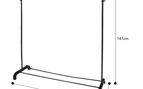 简约单杆落地衣架｜租房党与小户型的「临时衣帽间」👔