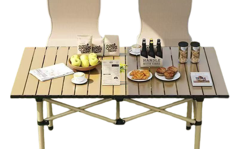 户外折叠蛋卷桌 便携式露营野餐摆摊铝合金桌椅套装 🏕️全平台一件代发