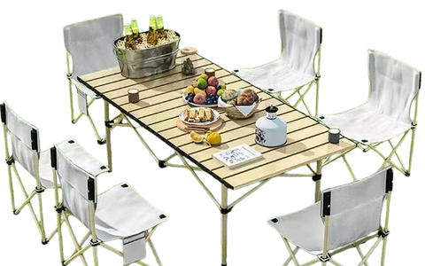 🏕️ 户外折叠桌椅套装 | 便携露营蛋卷桌 + 椅子 野餐聚会必备