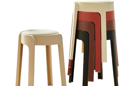 可堆叠软包塑料圆凳 家用加厚防滑换鞋凳  旋风凳🪑