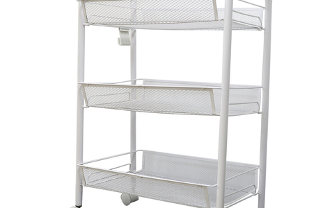 🏠 三层网篮移动置物推车｜多场景通用收纳 源头工厂直供