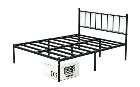🛏️ 北欧简约铁艺床｜黑色经济型双人床架 源头工厂直供